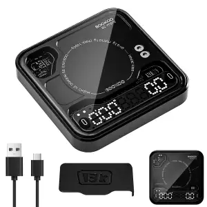 BOOKOO Kaffeewaage mit Timer, 0,1g Hochpräzise wiederaufladbare Espresso Waage m