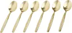 GRÄWE® 6 Stück Mokka- Espressolöffel Farbe Gold