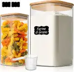 ComSaf 2er Set Vorratsgläser mit Deckel Luftdicht 1,1L/3,4L – Glasbehälter mit Deckel & Vorratsgl...