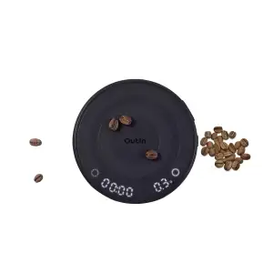 OutIn Claro Tragbare Kaffeewaage mit Timer - Digitale Espresso Waage 2kg/0,1g, M