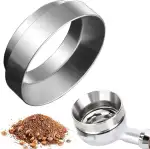 GIAK Espresso Dosiertrichter aus Edelstahl 51mm Kaffee Dosierring Siebträger Trichter zum exakten...