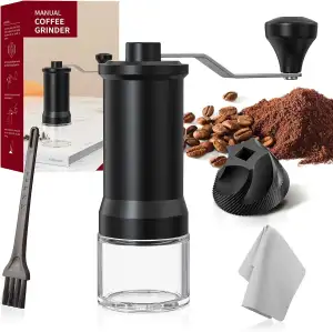 HOTUT Manuelle Kaffeemühle, Handkaffeemühle mit hochpräzisen Keramik-Kegelmahlwe