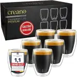 Creano PREMIUM doppelwandige Trinkgläser 250ml - 6er Set - OHNE versiegetes LOCH deshalb Gastrono...