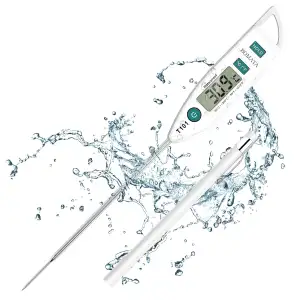BOMATA Wasserdichtes IPX7 Thermometer, geeignet für Wasser, Flüssigkeiten,Kerzen