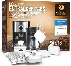 Coffeeano 50 Entkalkungstabletten für Kaffeevollautomaten und Kaffeemaschinen. E