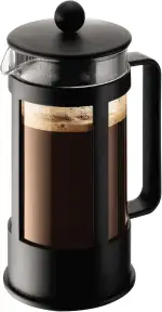 Bodum Kenya Kaffeebereiter - 350ml / 3 Tassen - Manuelle French Press aus Borosilikatglas und Ede...