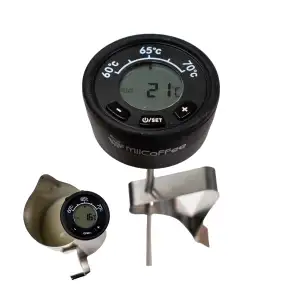 MiiCoffee Digitales Milchaufschäumthermometer mit Clip, Espressomaschinen-Zubehör zum Aufschäumen...