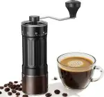 Mini Manuelle Kaffeemühle mit 40 einstellbaren Stufen, Tragbare Manuelle Handkaffeemühle mit 30g Kapazität, Konische Mahlwerk mit Kurbel für Reise, Camping, Büro, Espresso, Pour Over Und Mehr