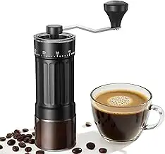 Mini Manuelle Kaffeemühle mit 40 einstellbaren Stufen, Tragbare Manuelle Handkaf