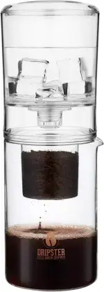 dripdrip DRIPSTER 2-in-1 Cold Brew Dripper (4 Tassen / 600ml), Cold Brew Coffee Maker - Kaffeebereiter für kaltgebrühten Kaffee und Tee, Kaffeemaschine für Kaltextraktion