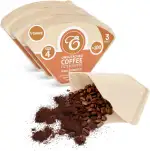 EDESIA ESPRESS – 300 Kegelförmige Kaffeefilter aus Papier – Kaffeefilter Nr.4 für Manuelle Kaffeemaschine, Pour-Over und Sanftes Brühen – Größe 4 Braun