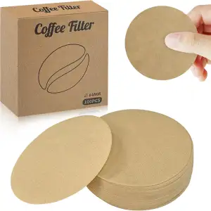 600 PCS Rund Kaffee Filterpapier, 64 mm Ungebleicht Einweg-Papierfilter kompatib