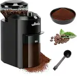 Wancle Elektrische Kaffeemühle - Einstellbarer scheibenmahlwerk kaffeemühle für Kaffeebohnen mit ...