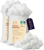 EVE Textile® Füllwatte 2 kg Weiche Watte & Füllmaterial Öko-Tex 100 Zertifiziert für Kissen, Kusc...