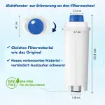 6er-Pack Kaffeevollautomat Wasserfilter, Ersatz fur De'Longhi, Kompatibel mit Delonghi ECAM-Serie...