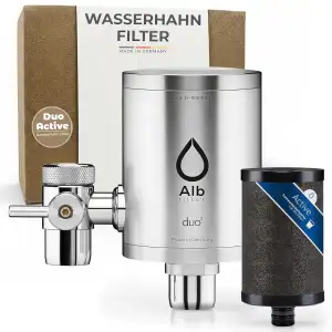 Alb Filter Duo Active Trinkwasserfilter Edelstahl Natur – Wasserfilter Wasserhah