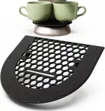 Mobilefox Abtropfgitter passend für Delonghi Dedica 685 885 Abtropfblech Vergrößerung Kaffeemaschine Spritzschutz