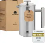 Groenenberg French Press I Hochwertige French Press Thermo mit Warmhalte-Funktion I Edelstahl Kaf...