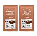 by Amazon Espresso Crema gemahlener Kaffee 500 g (2 x 250 g) - Mittlere Röstung Rainforest Alliance-Zertifizierung (Früher Marke Happy Belly)