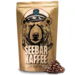 SEEBÄR KAFFEE - Extra Starke Kaffeebohnen – 500g – Säurearm & Intensiv im Geschmack – Ganze Bohnen für Kaffeevollautomat, Espresso und French Press - Viel Viel Koffein & wenig Säure