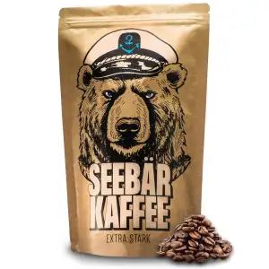 SEEBÄR KAFFEE - Extra Starke Kaffeebohnen – 500g – Säurearm & Intensiv im Geschm
