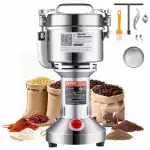 VEVOR elektrische Getreidemühle tragbare Hochgeschwindigkeits-Gewürzmühlen kommerziell 750 g 2000 W, Pulverisierer aus Edelstahl, 28000 U/min für trockene Körner Gewürze Müsli Kaffee Mais Pfeffer