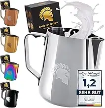 Barista Legends® Milchkännchen Edelstahl 350ml mit speziellem Latte Art Ausguss - Milchschaumkännche