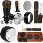 Y-Step Barista Zubehör 8pcs, 51mm Espresso Tamper Set, mit Tamperstation, Kaffee Distributor, WDT...