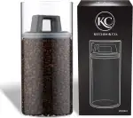 Kitchen&CO. Kaffeedose mit Vakuumdeckel, Luftdichte Aufbewahrung, Vorratsdose luftdicht, Kaffeedose aus Glas, BPA-frei, Borosilikatglas Behälter, nachhaltige Aufbewahrung, (2000 ml)