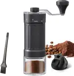 Externer, verstellbarer manueller Kaffeemühle mit hochpräzisem, zeitgemäßem Kegelmahlwerk aus Keramik, 40-stufige Einstellung, geeignet für Aeropress, Pour Over und Moka-Kannen.