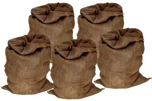 NAJDER 5 x Jutesack Jute Taschen Säcke 50 x 85 cm aus 200 GSM Jute 5 Stücke