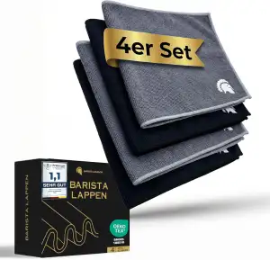 Barista Legends Barista Lappen [4er Set] 30x30 cm für Siebträgermaschine extra s
