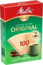 Melitta Original 100 Kaffeefilter braun, 40 Stück – Aromafilter, ungebleicht, FSC-zertifiziert, für Handfilter & Kaffeemaschinen, stabile Filtertüten, umweltfreundlich