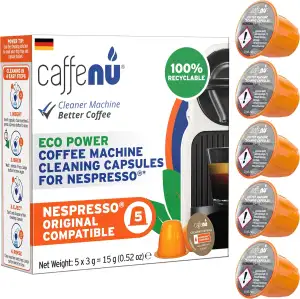 Caffenu Nespresso Original kompatible Reinigungskapseln | Entfernt alte Kaffeeöle | Für besseren Kaffeegeschmack | 5 Stück