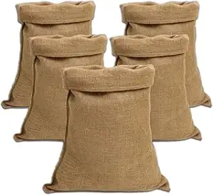 IPEA Große Jutesäcke – 80 x 50 cm – Made in Italy – 5 Stück – Jutesäcke im Natür