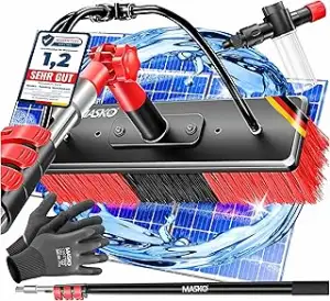 MASKO® Teleskop Waschbürste mit Wasseranschluss 5,4m Reinigungsbürste mit Telesk