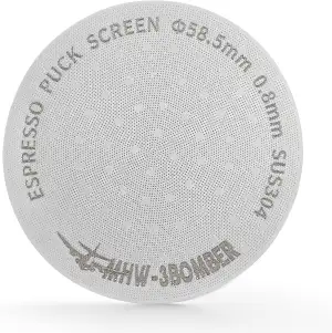 MHW-3BOMBER Puck Screen 58.5mm, 0.8mm Dicke Espresso Sieb für Siebträger, 180μm 