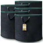 GardenGloss® Pflanzsack (5 Stück) - 60L Pflanztasche aus Vliesstoff - Pflanzentasche für Kartoffe...