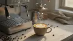 Perfekter Flat White Zuhause