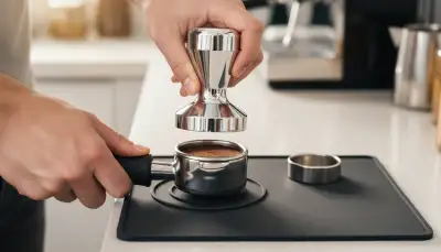 Gleichmäßiges Tampern: Präzision im Espresso