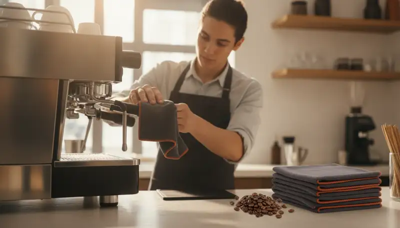 Barista Tuch: Sauberkeit an der Espressomaschine